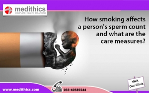 How smoking affects a person's sperm count and what are the care measures?